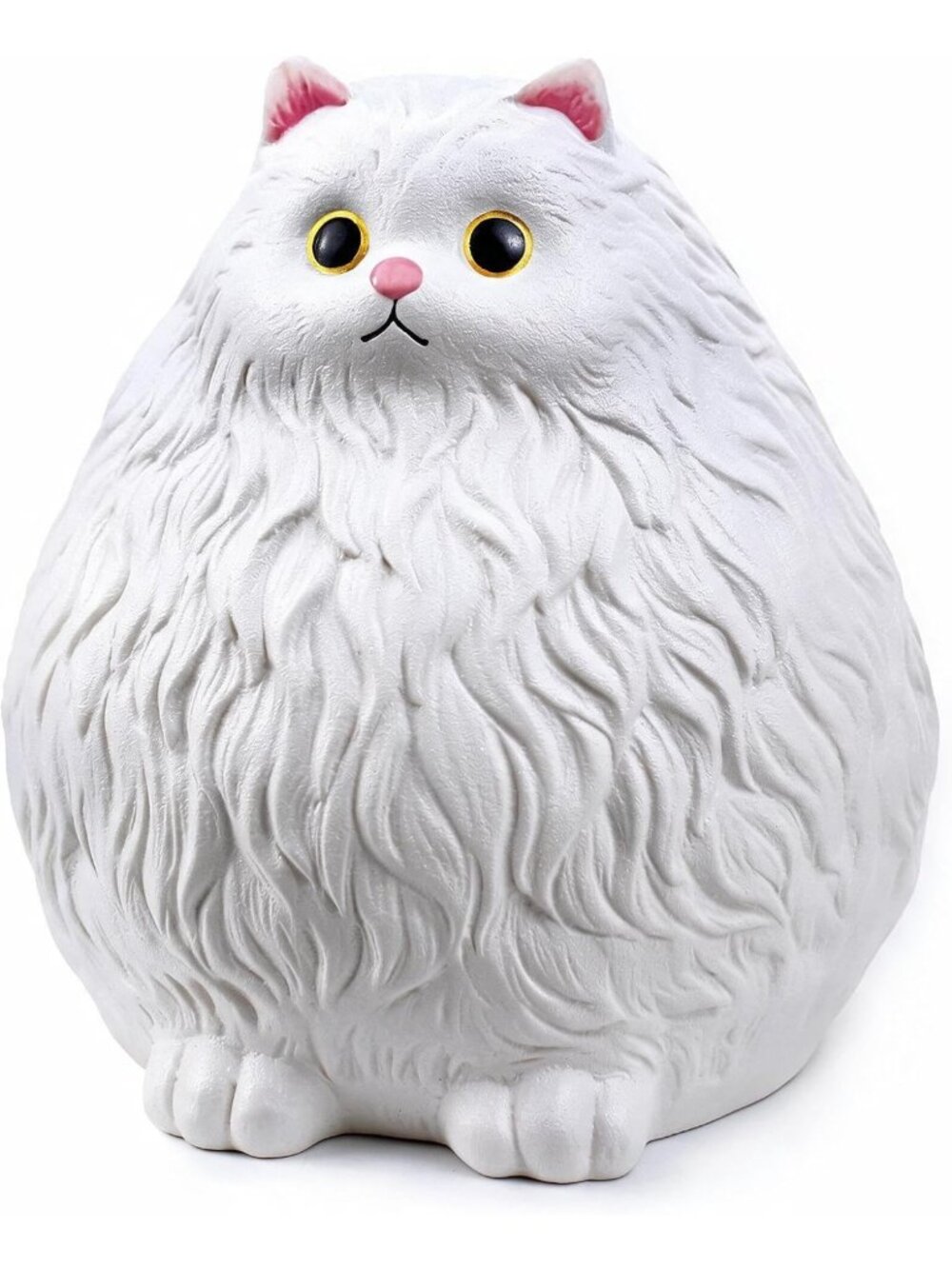 Adorable White Ceramic Cat Piggy Bank for Girls - Cute Kitty Coin Savings Bank